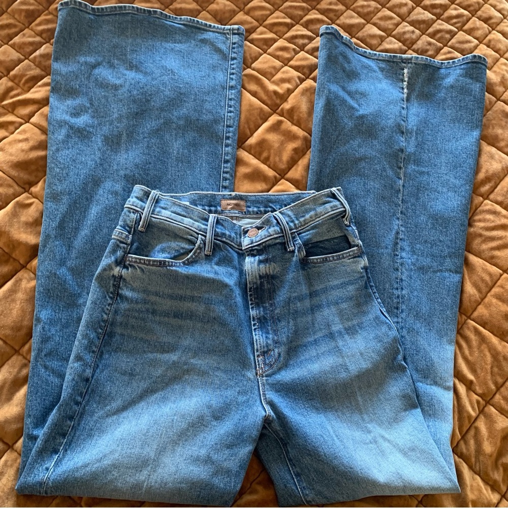 Mother blue Jeans The Hustler Roller Heel Size 29